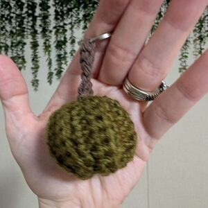 Crochet Swamp Pumpkin Keychain